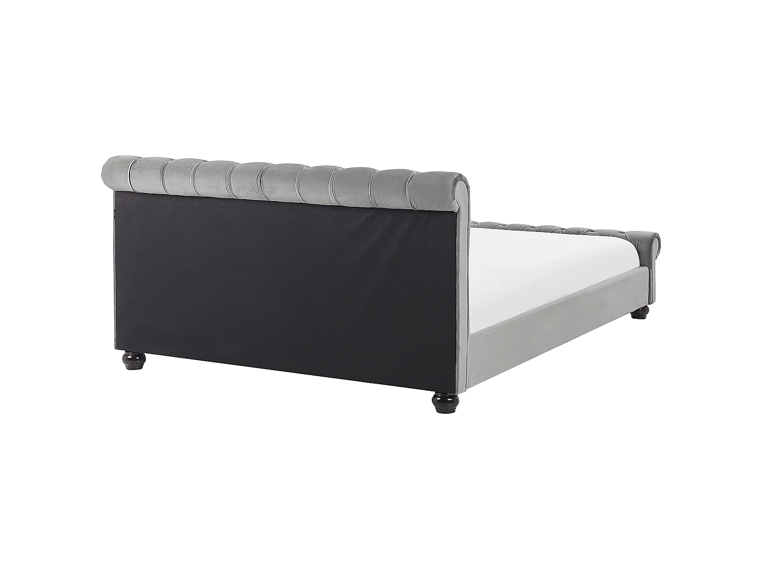 Bed Fluweel AVALLON 180 x 200 cm Grijs