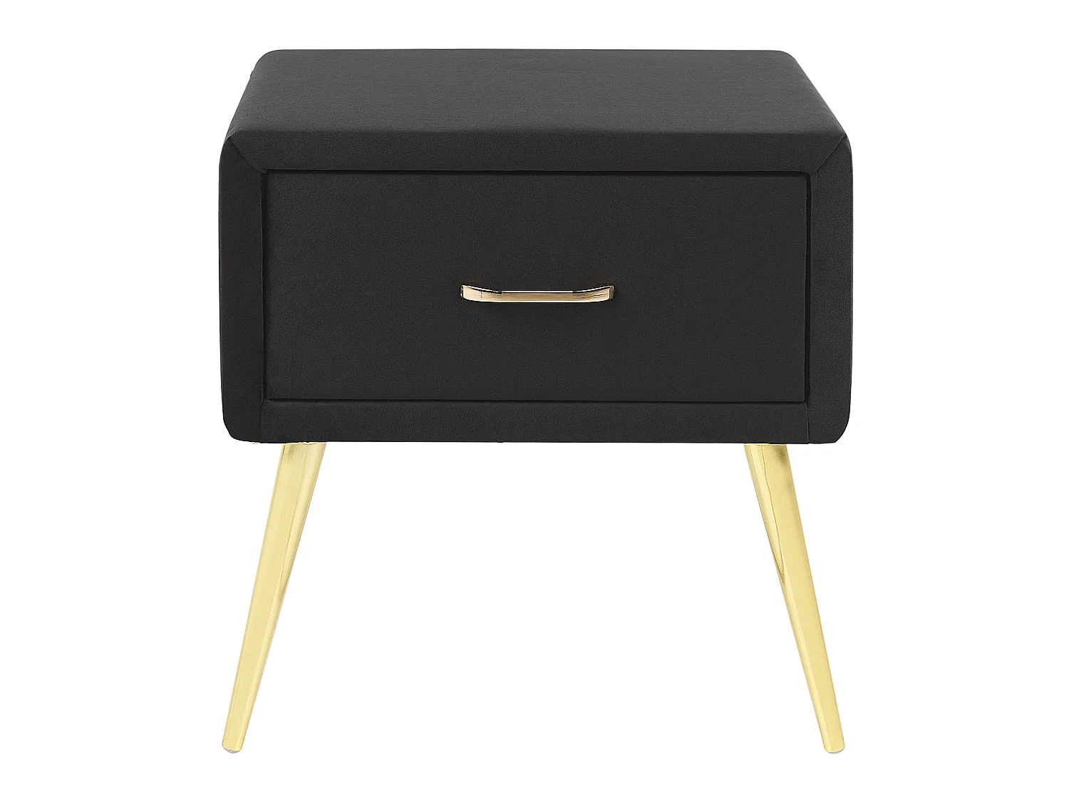 Table de nuit à 1 tiroir FLAYAT Velours Noir
