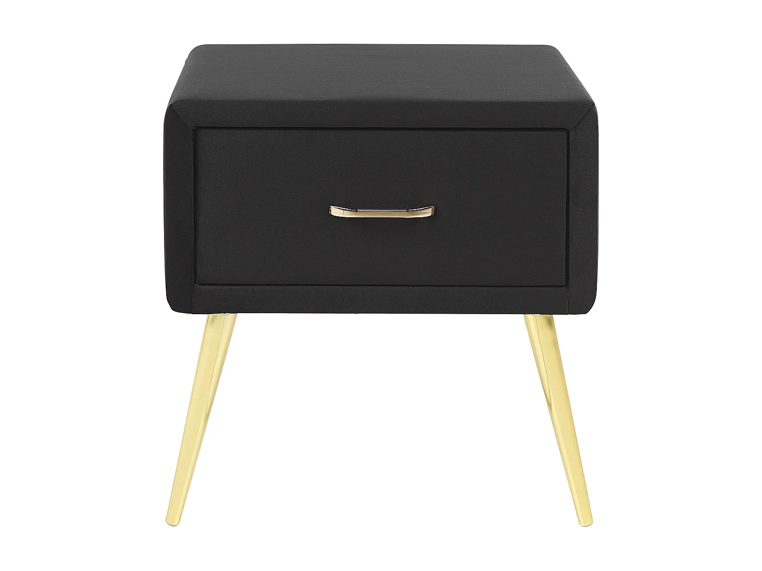 Table de nuit à 1 tiroir FLAYAT Velours Noir