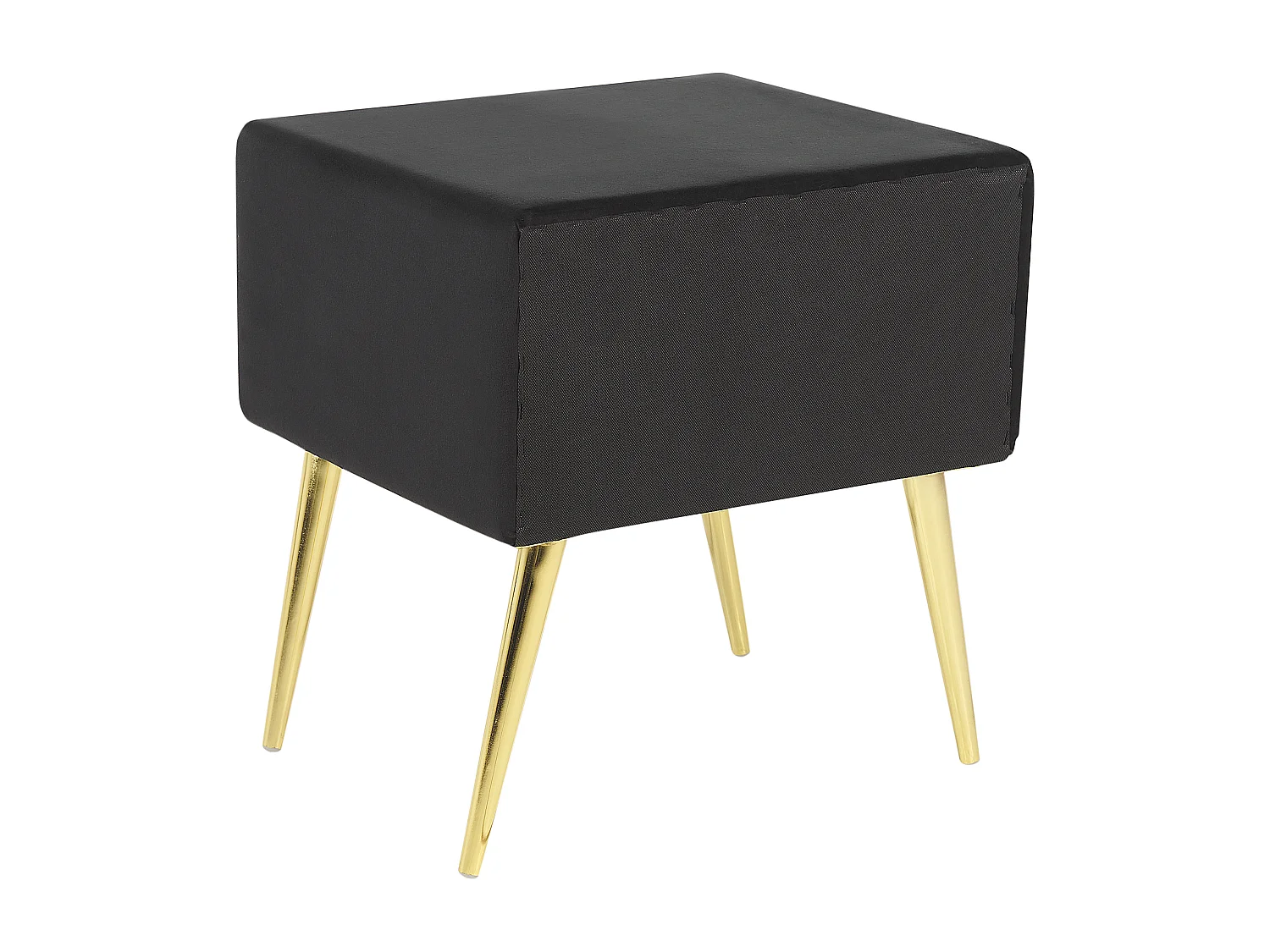 Comodino 1 cassetto FLAYAT Velluto Nero