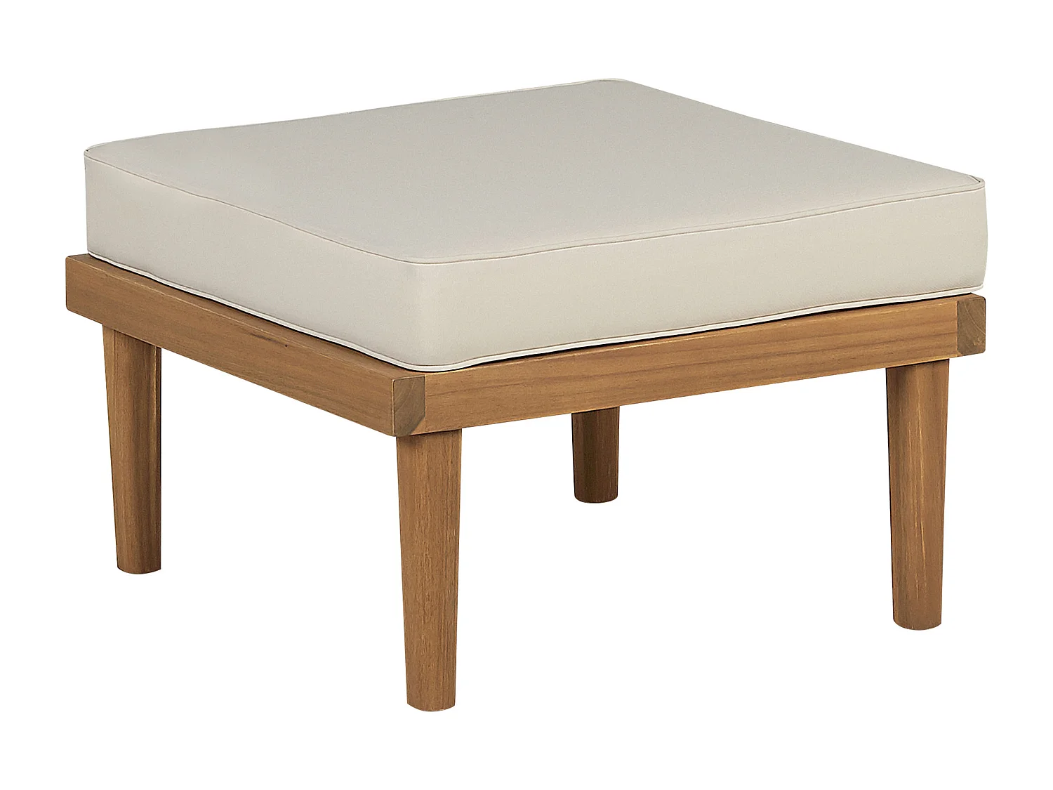 Fauteuil de jardin avec ottoman BARATTI Acacia Marron