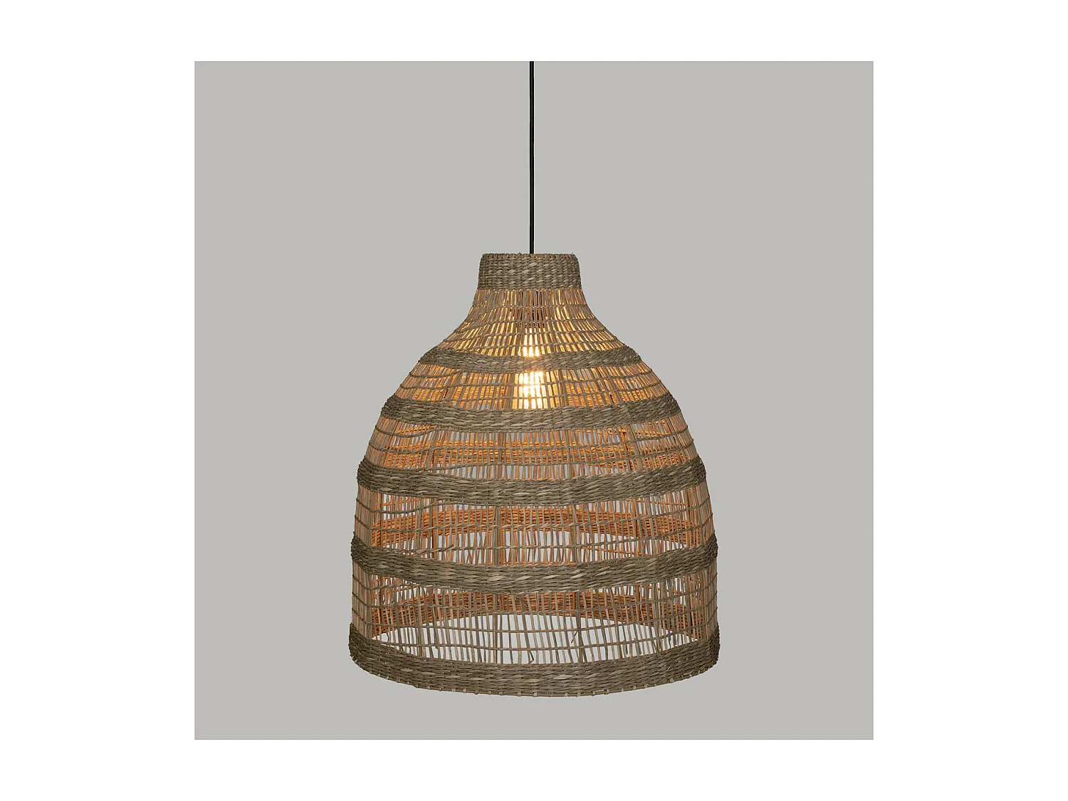 Luminaire Suspension en Rotin et Osier D 45 cm
