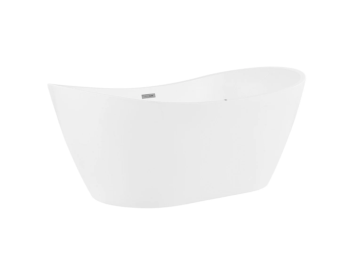 Whirlpool Badewanne freistehend weiß oval mit LED 180 x 85 cm ANTIGUA