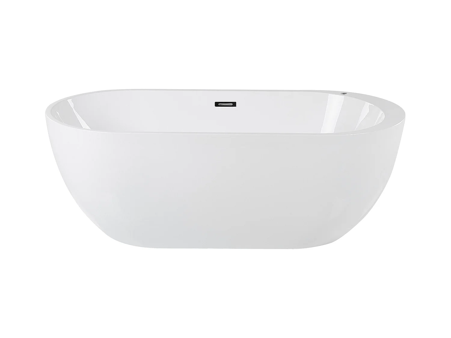Baignoire balnéo îlot avec LED NEVIS 170 x 80 cm Blanc