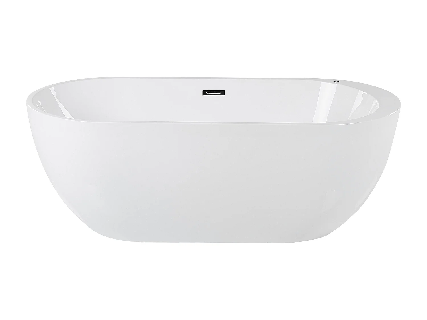 Vrijstaand bubbelbad met LED NEVIS 170 x 80 cm Wit