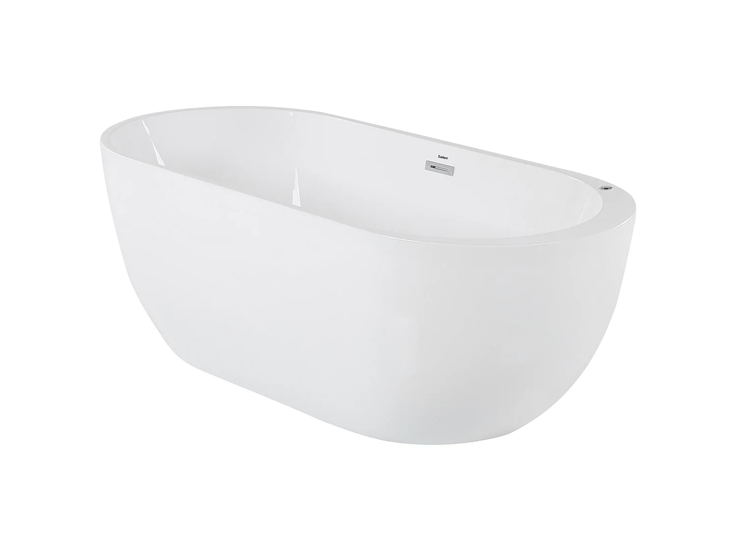 Wanna wolnostojąca LED z hydromasażem NEVIS 170 x 80 cm Biały