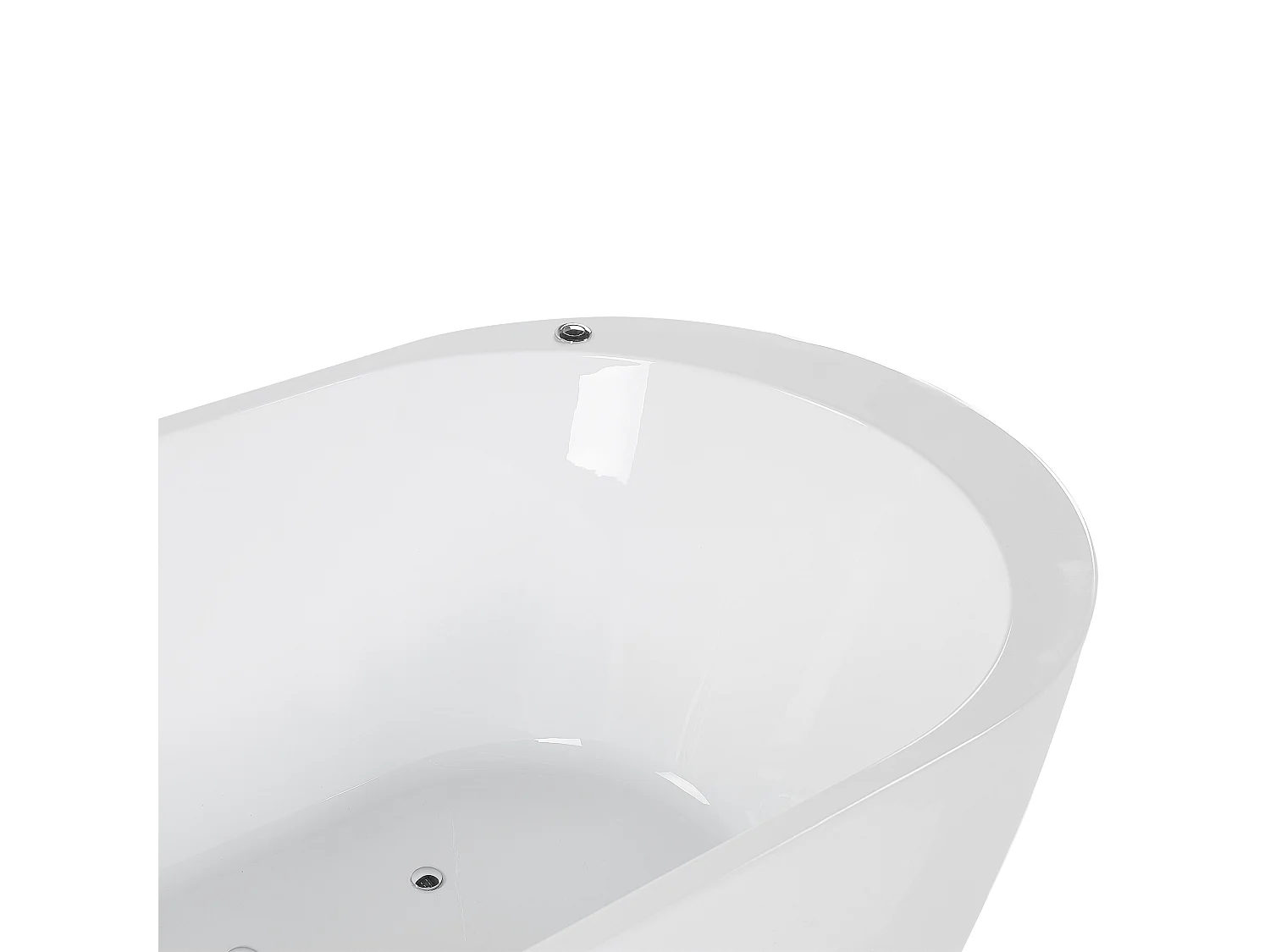 Freistehende Whirlpool-Badewanne mit LED NEVIS 170 x 80 cm Weiss