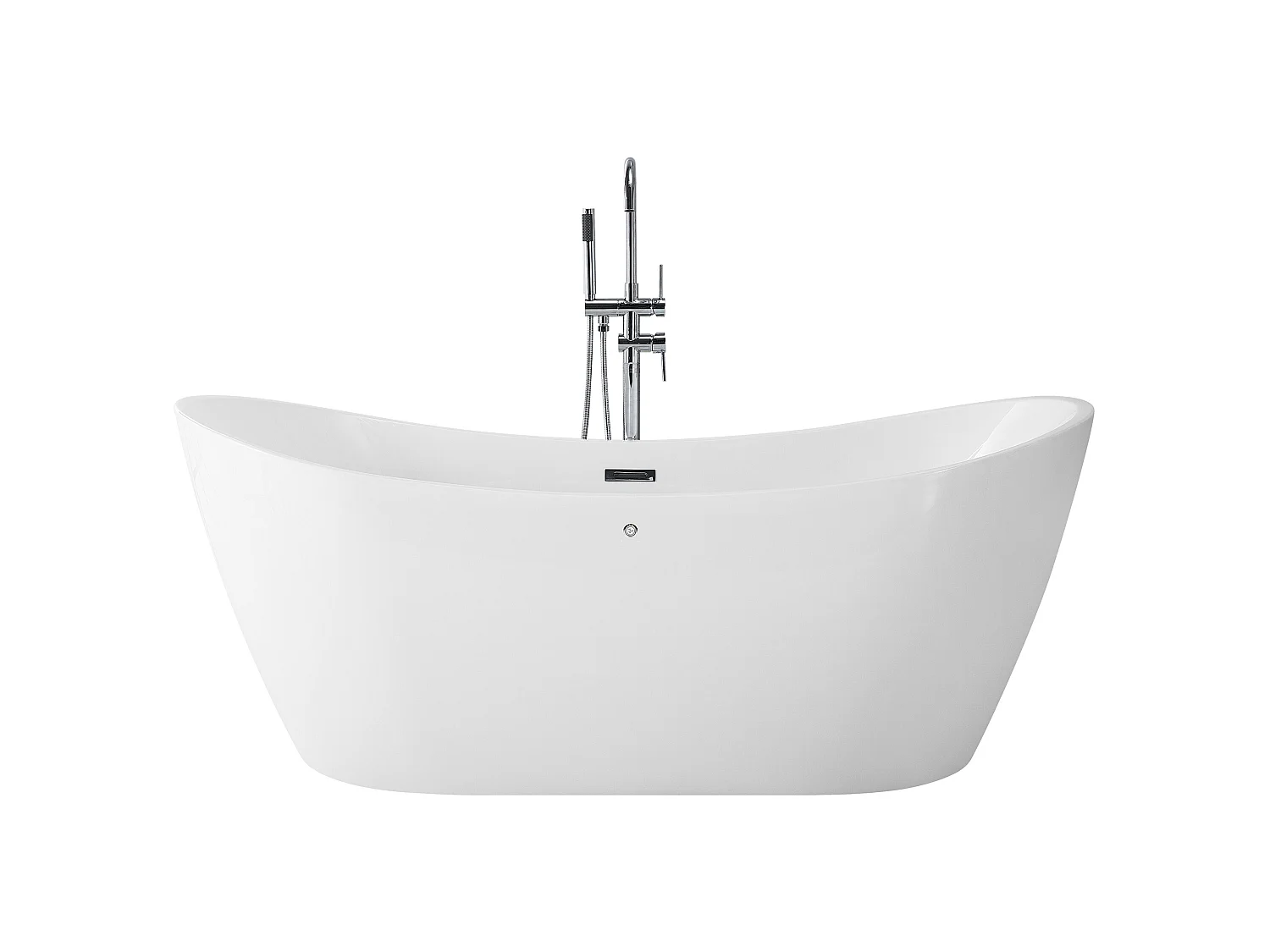 Baignoire balnéo îlot avec LED ANTIGUA 168 x 80 cm Blanc