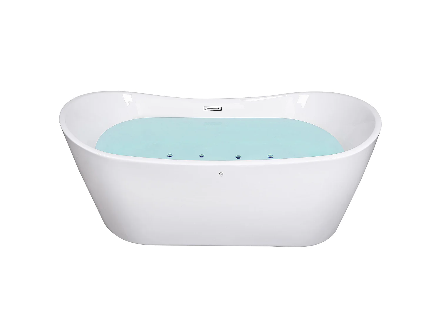 Baignoire balnéo îlot avec LED ANTIGUA 168 x 80 cm Blanc