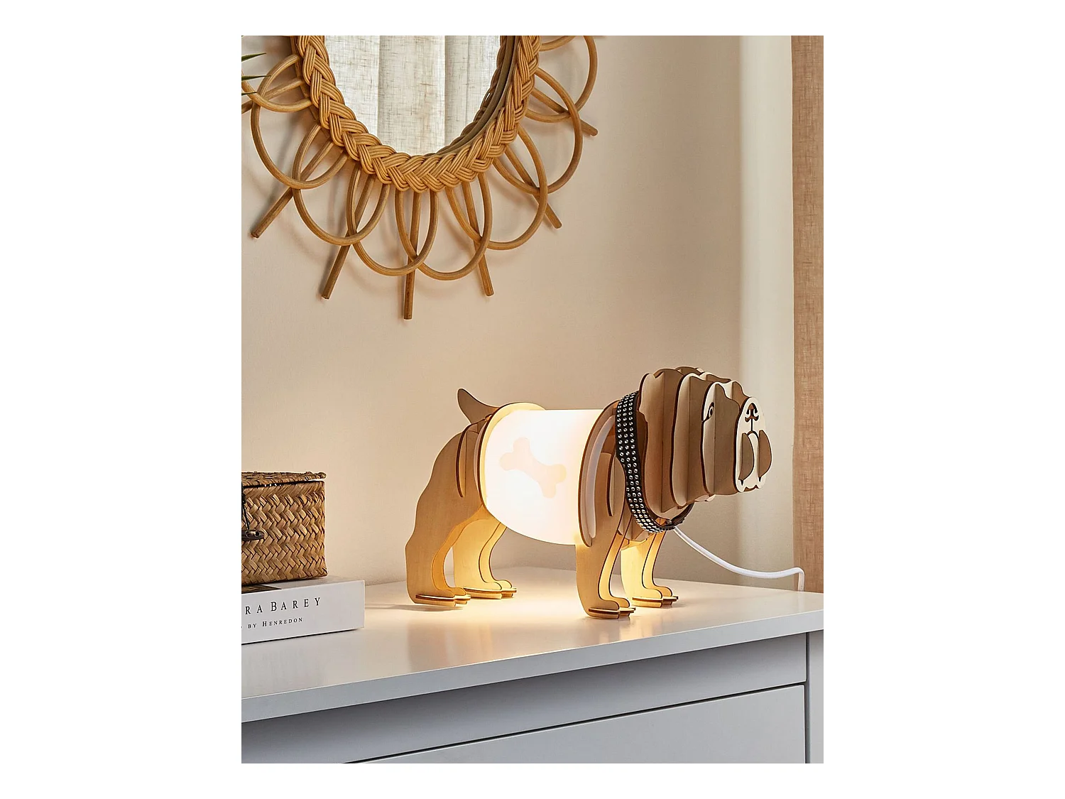 Lámpara de mesa DOUCE Marrón claro