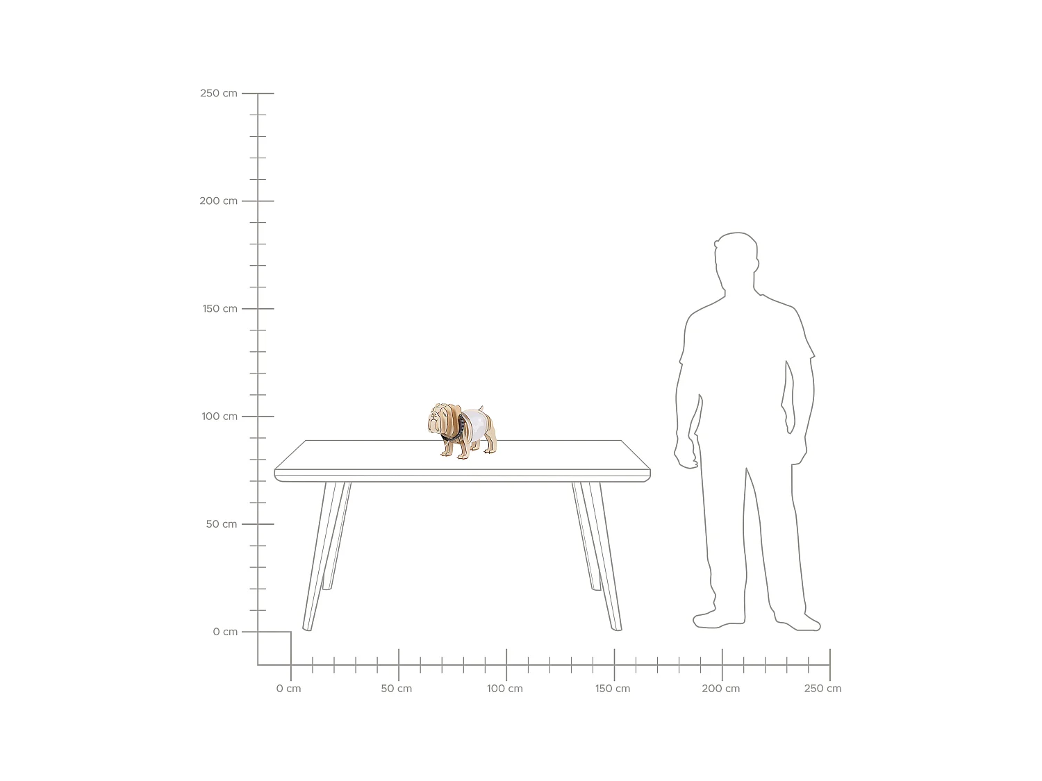 Lámpara de mesa DOUCE Marrón claro