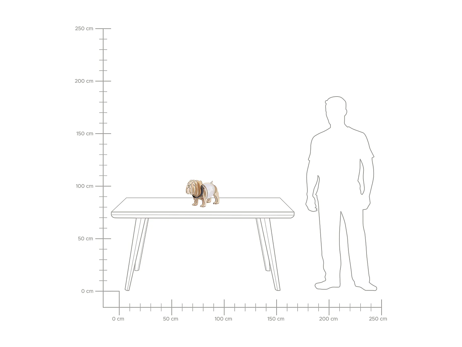 Lampe à poser Chien DOUCE Marron clair