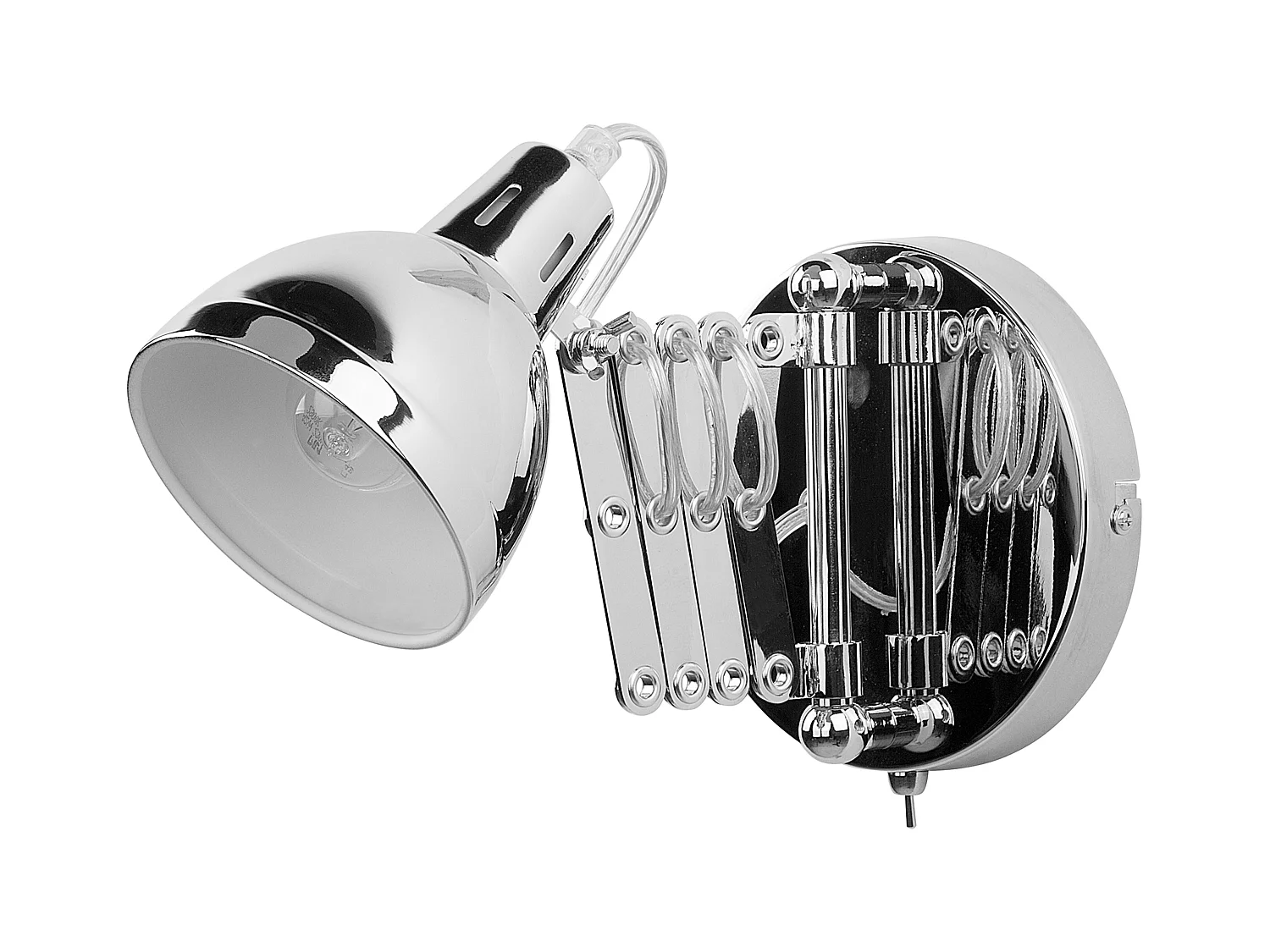 Lot de 2 lampes murales HARRINGTON Réglable Métal Argenté