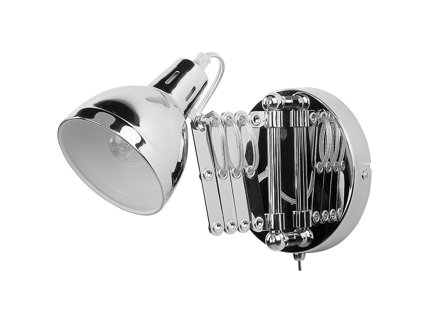 Wandlampe 2er Set HARRINGTON verstellbar Metall Silber