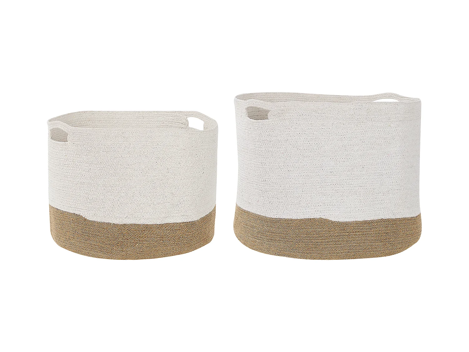 Lot de 2 paniers KAHAN Coton Blanc
