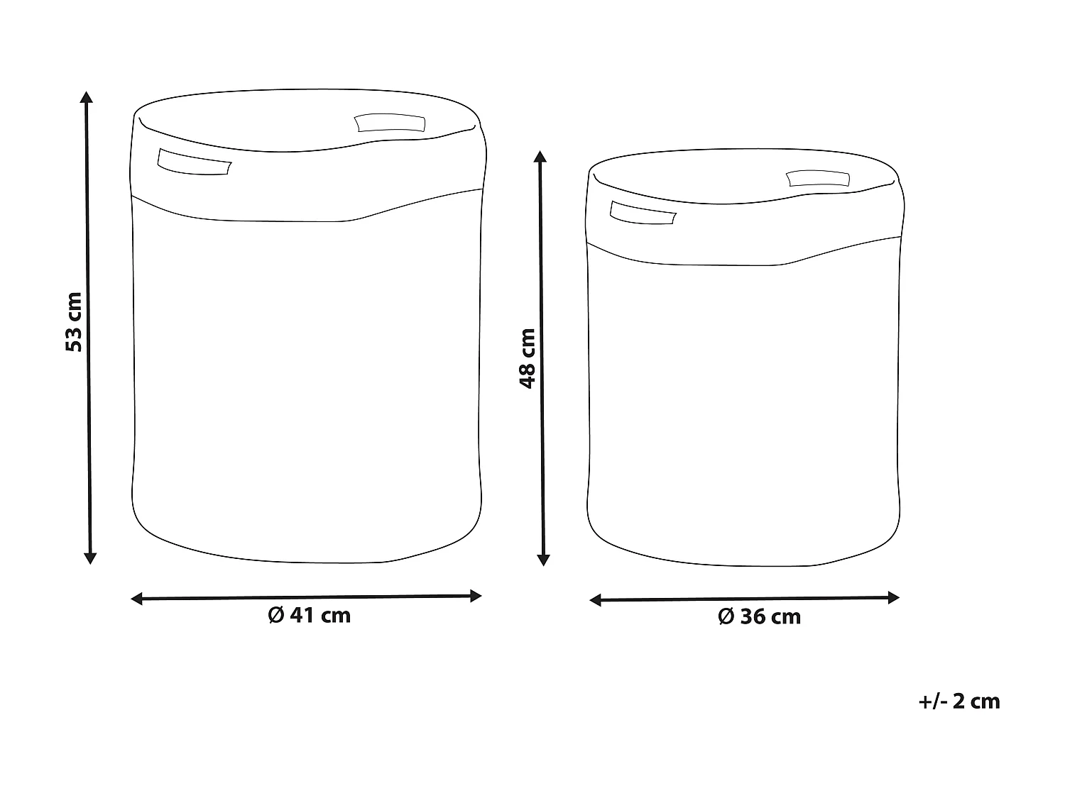 Lot de 2 paniers KARDH Coton Blanc