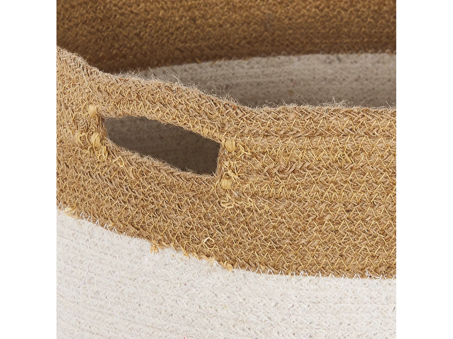 Set di 2 cestini KARDH Cotone Bianco