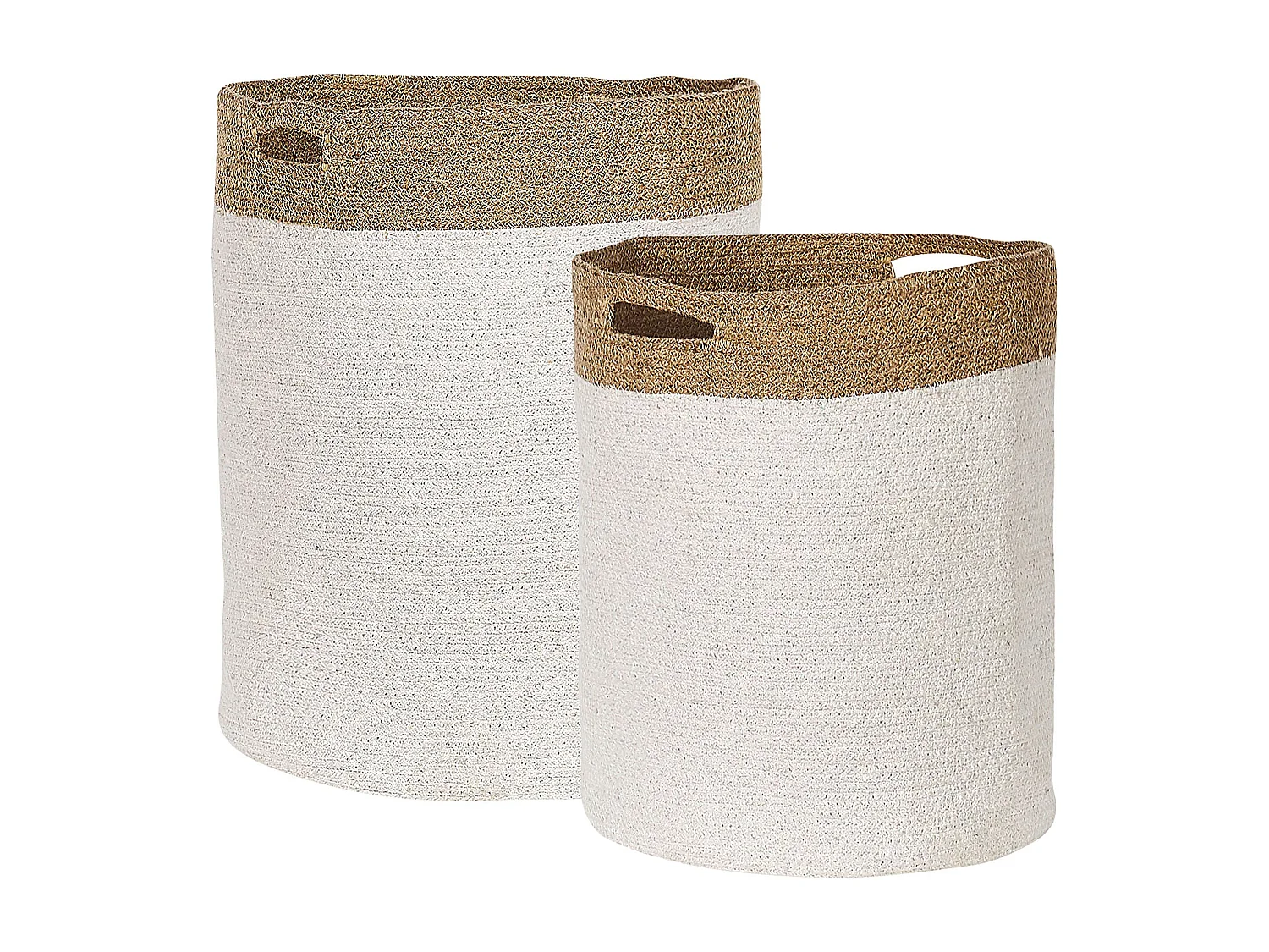 Lot de 2 paniers KARDH Coton Blanc
