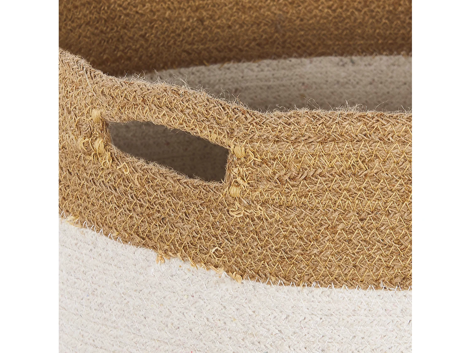 Lot de 2 paniers KARDH Coton Blanc