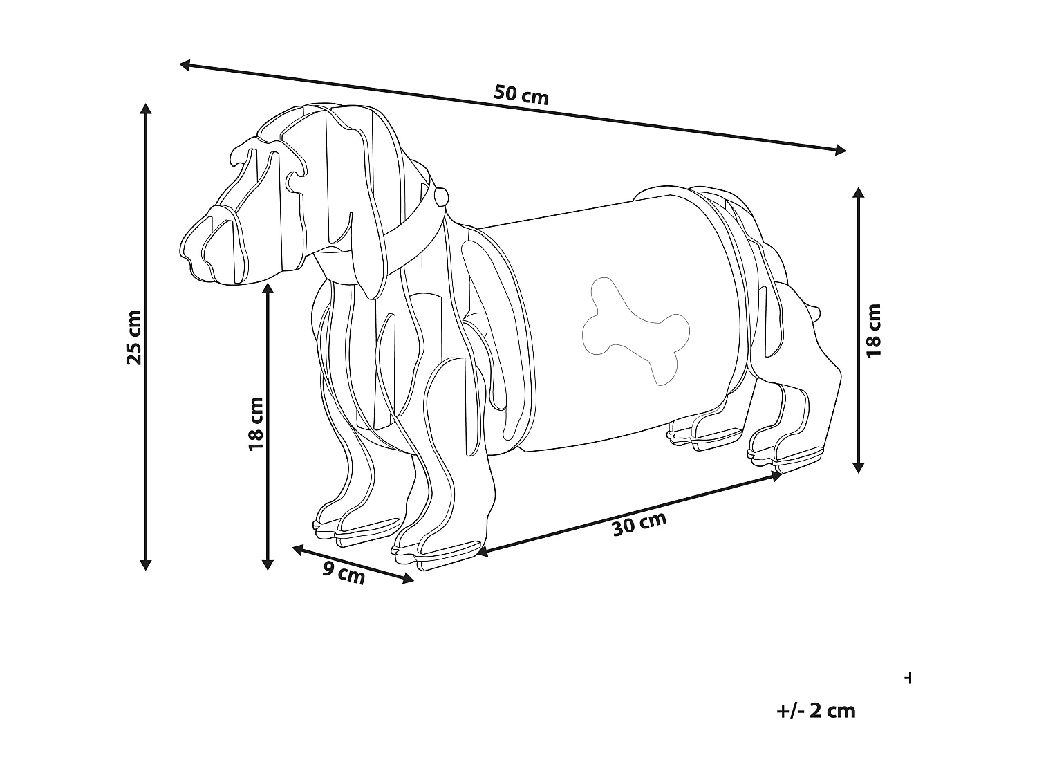 Lampe à poser Chien LOUBIERE Marron clair