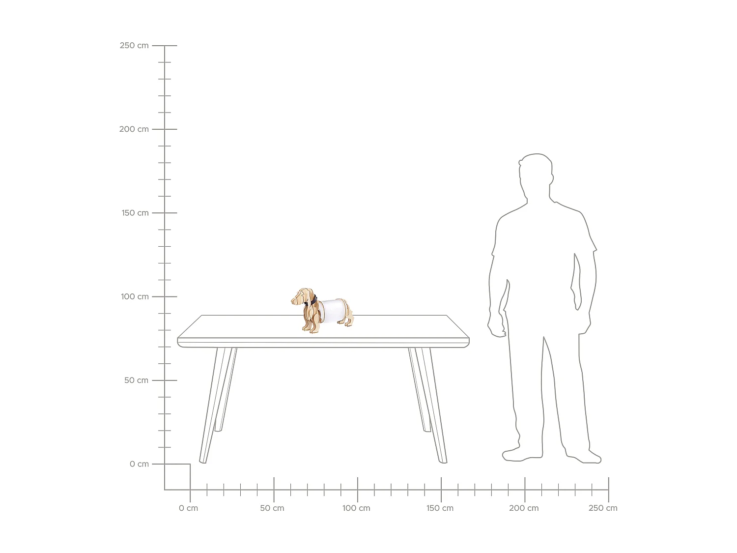 Lampe à poser Chien LOUBIERE Marron clair