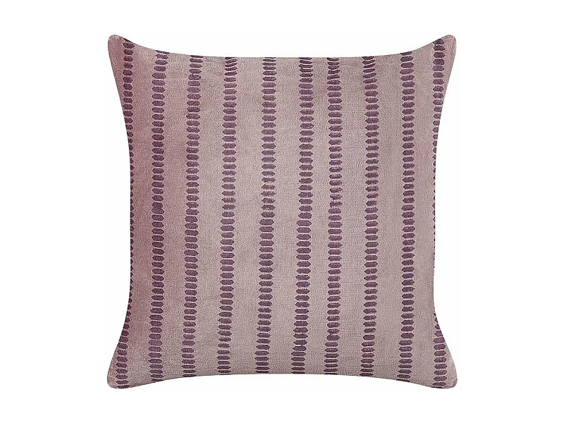 Coussin AGAPANTHUS Velours 45 x 45 cm Rose À rayure