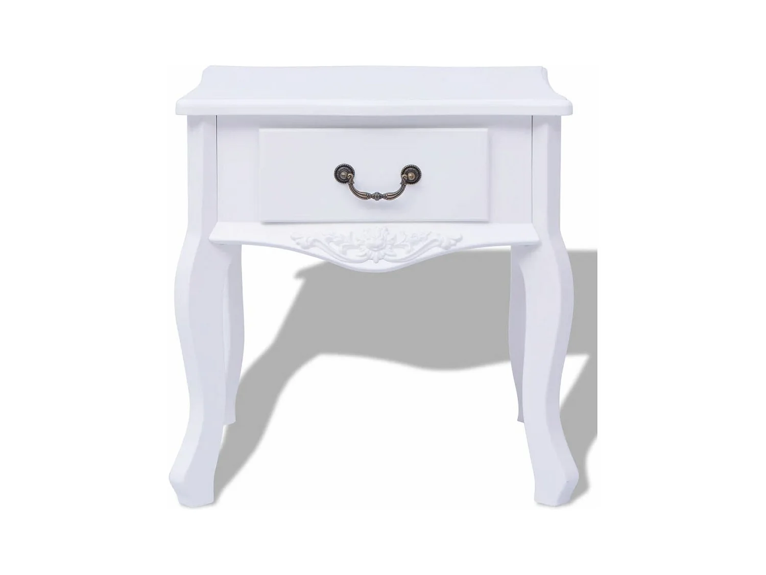 Table de nuit chevet effet bois blanche 43 x 33 x 45.5 cm 1402180
