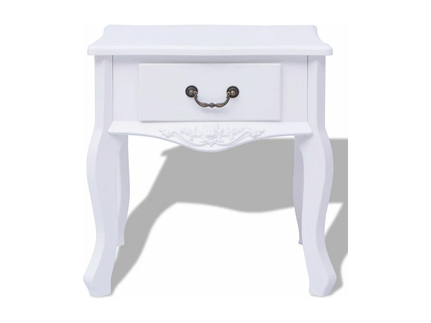 Table de nuit chevet effet bois blanche 43 x 33 x 45.5 cm 1402180