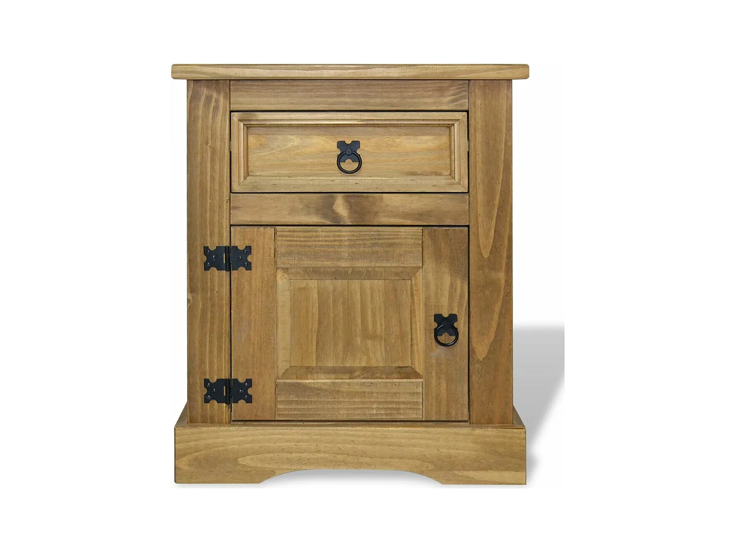 Mesita de noche, cómoda, armario, muebles de dormitorio, mesita de noche de pino mexicano, gama corona, 53 x 39 x 67 cm 1402113