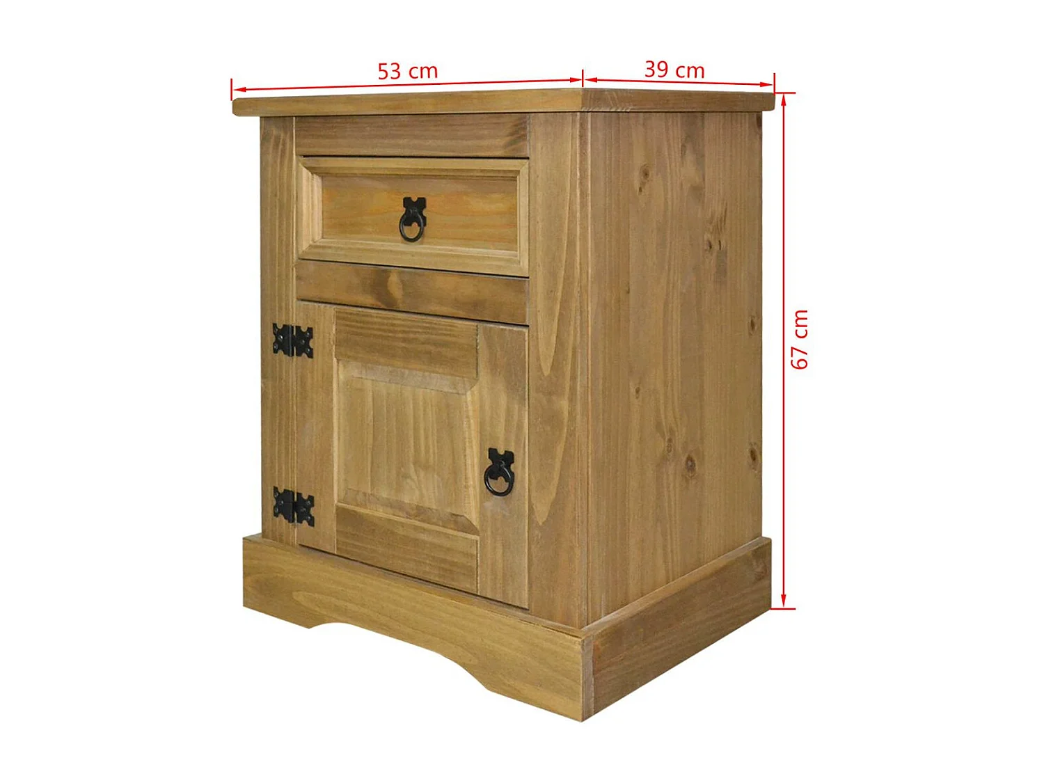 Table de nuit chevet 53 x 39 x 67 cm 1402113