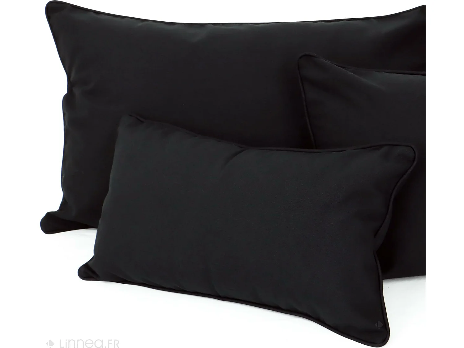 Housse de coussin 80x80 cm MONTSEGUR Noir