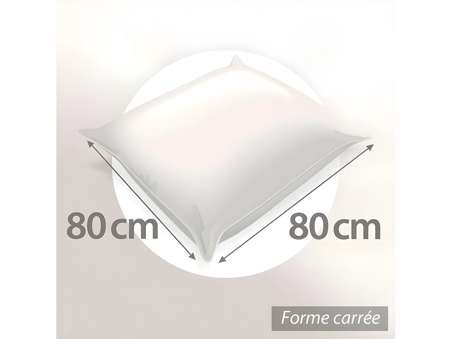 Housse de coussin 80x80 cm MONTSEGUR Noir