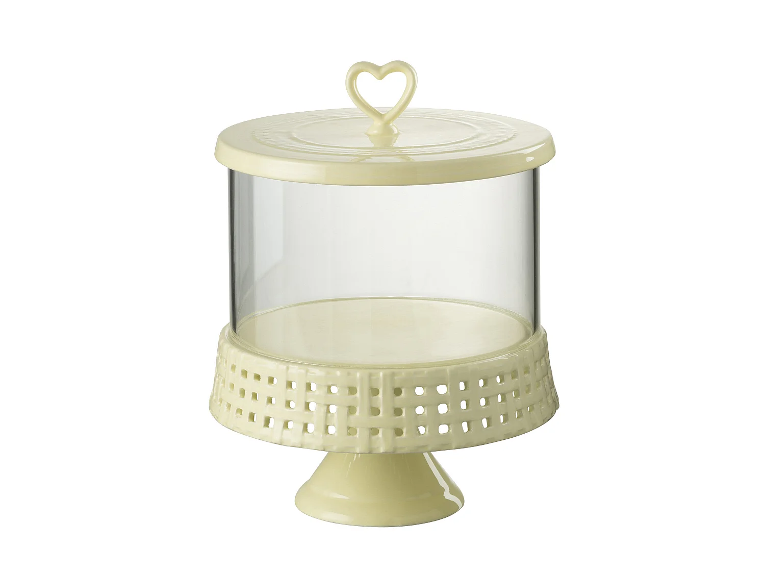 Plat à Gâteaux Rond Design "Vercer" 31cm Jaune