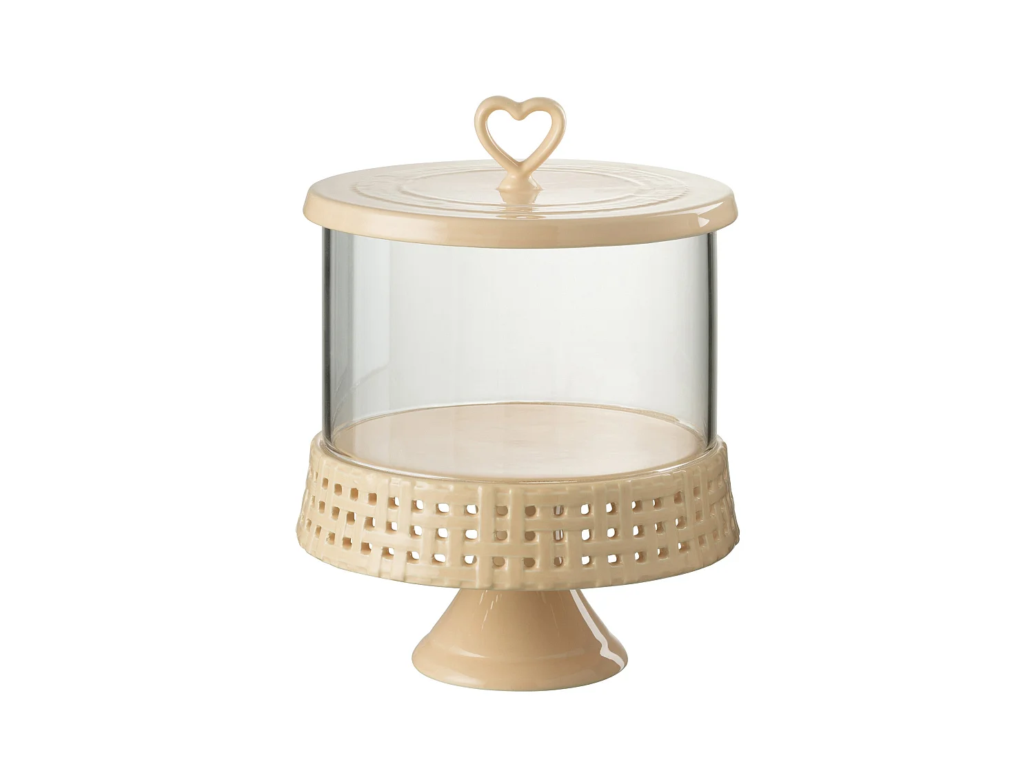 Plat à Gâteaux Rond Design "Vercer" 31cm Pêche
