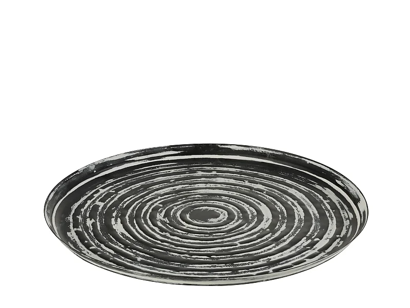 Plateau de Service en Métal "Lenzo" 51cm Noir