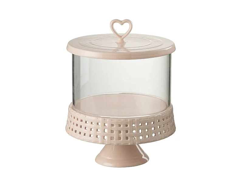 Plat à Gâteaux Rond Design "Vercer" 31cm Rose