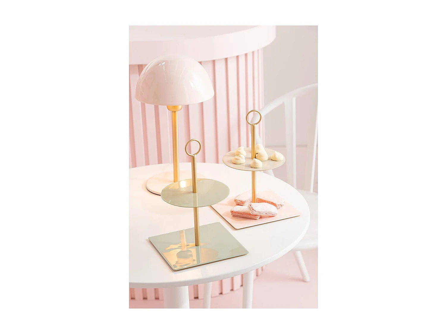 Plateau de Présentation 2 Niveaux "Médila" 26cm Vert