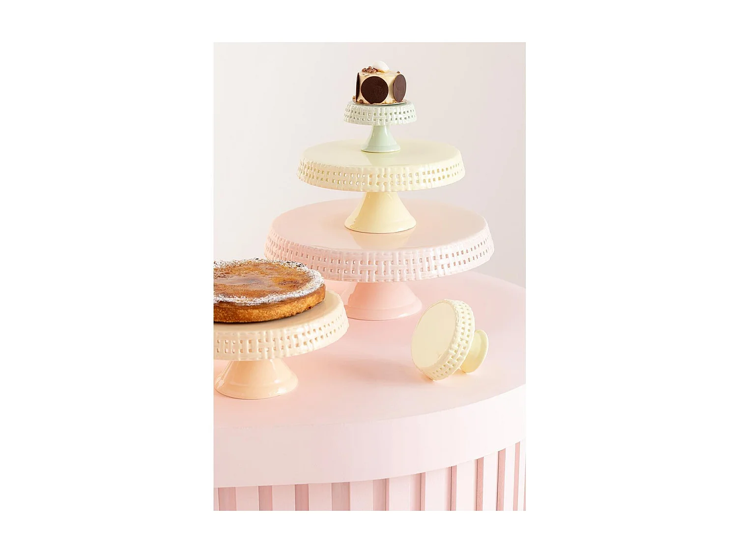 Plat à Tarte en Céramique "Vercer" 34cm Jaune