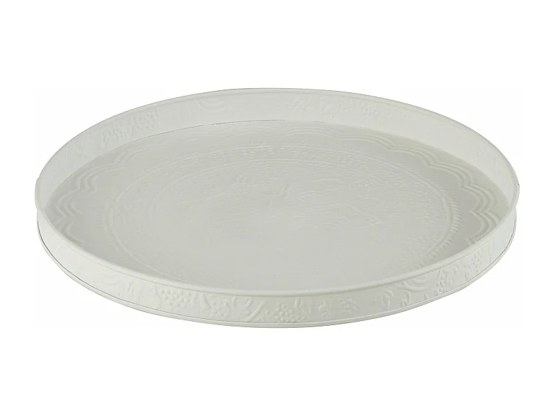 Plateau de Service Déco "Sévilla" 35cm Blanc