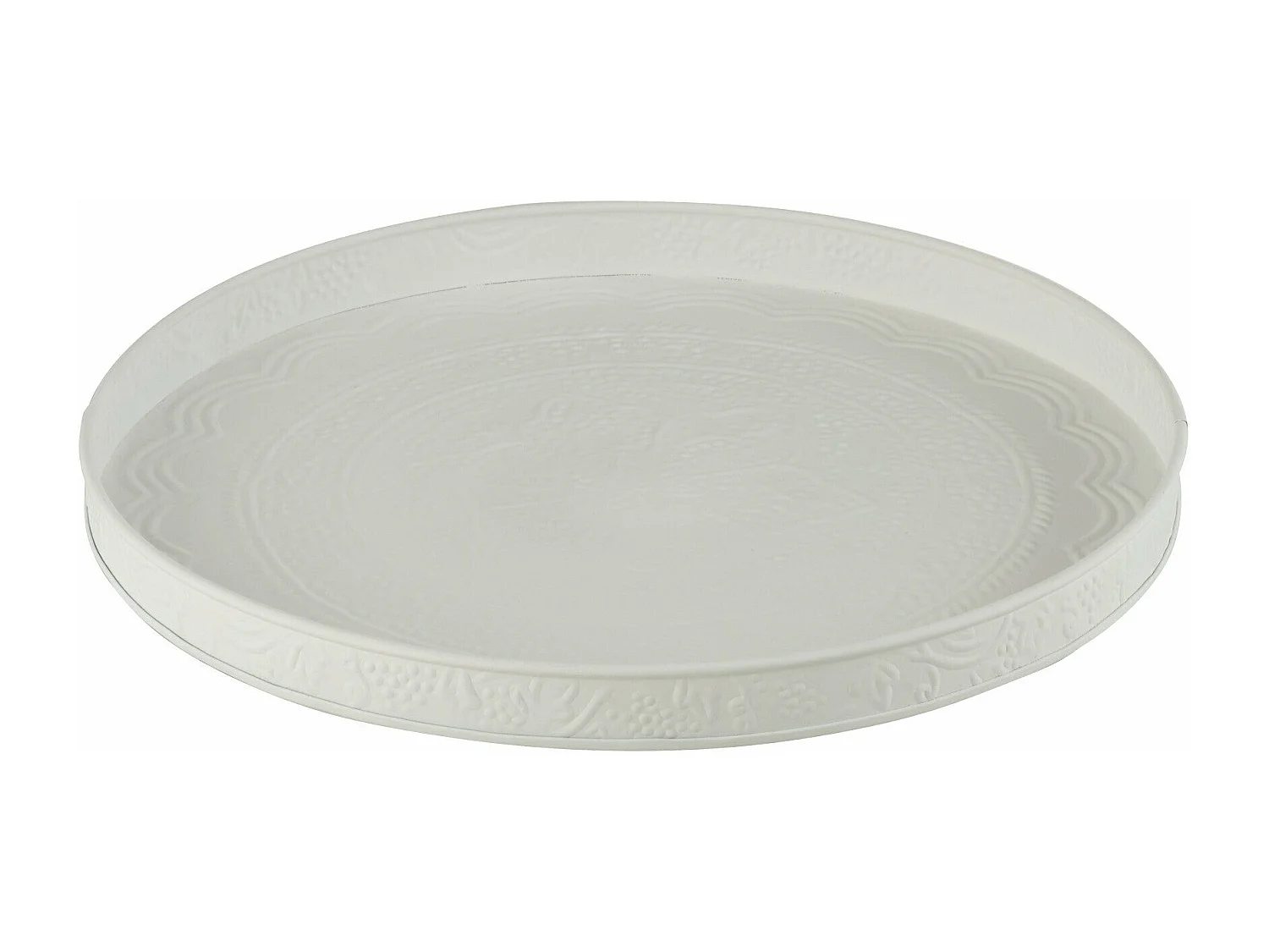 Plateau de Service Déco "Sévilla" 35cm Blanc