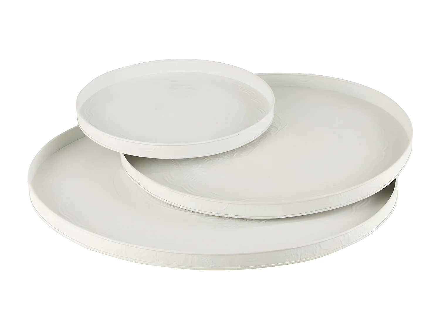 Plateau de Service Déco "Sévilla" 35cm Blanc