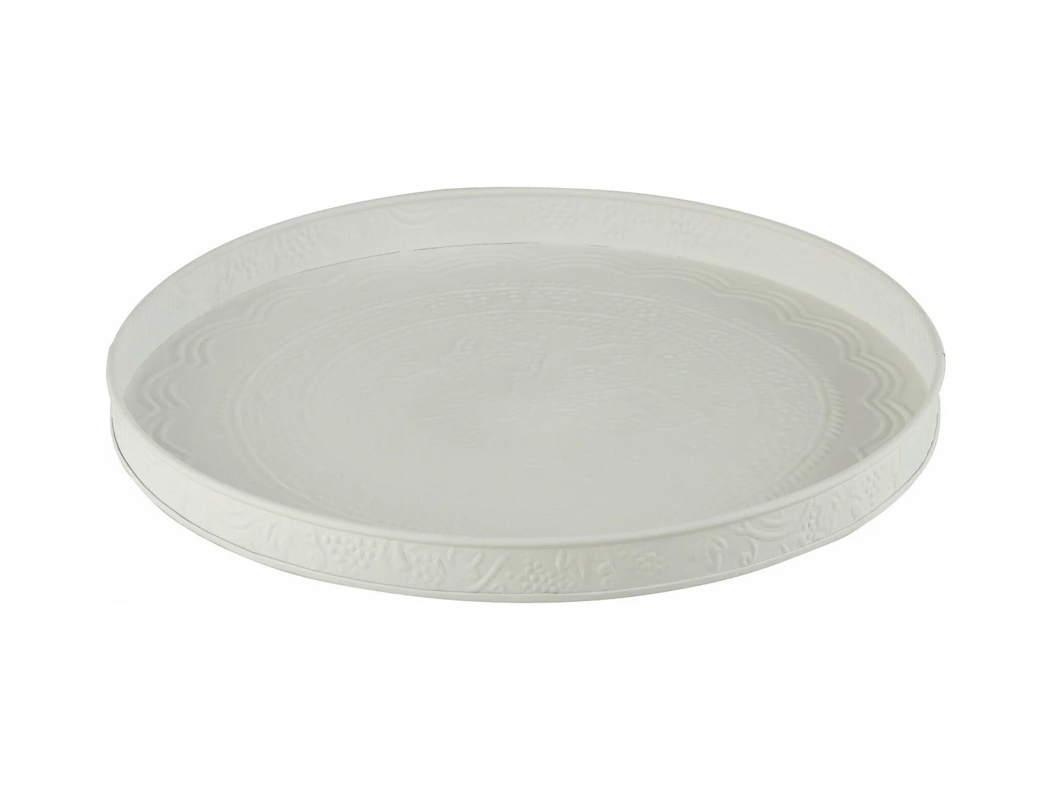 Plateau de Service Déco "Sévilla" 35cm Blanc