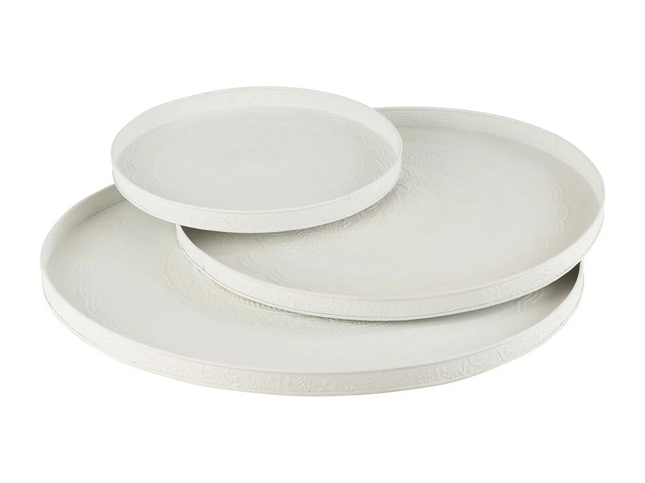 Plateau de Service Déco "Sévilla" 35cm Blanc