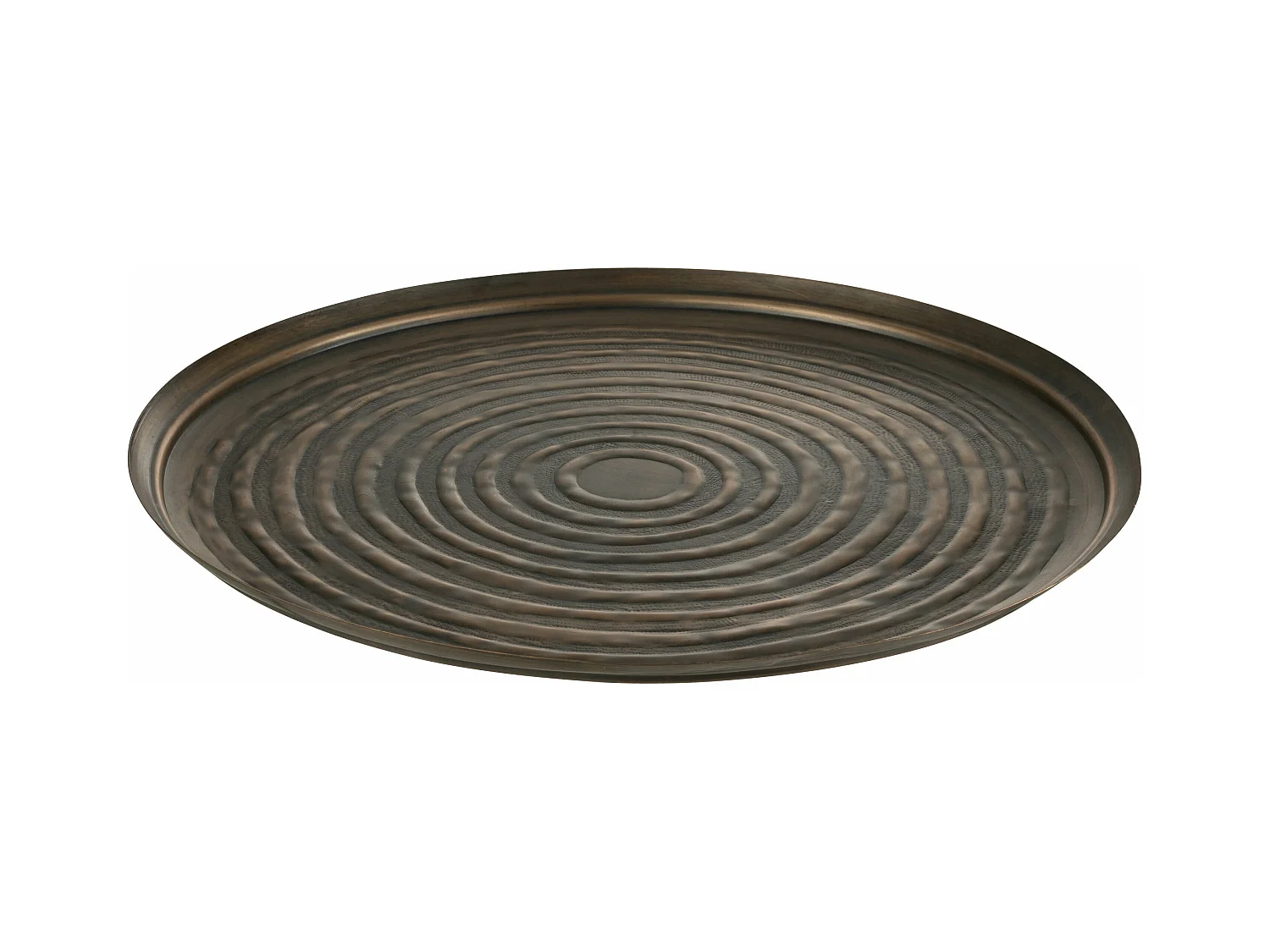 Plateau de Service en Métal "Antika" 60cm Bronze