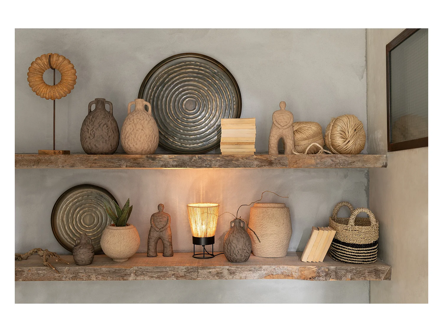 Plateau de Service en Métal "Antika" 60cm Bronze