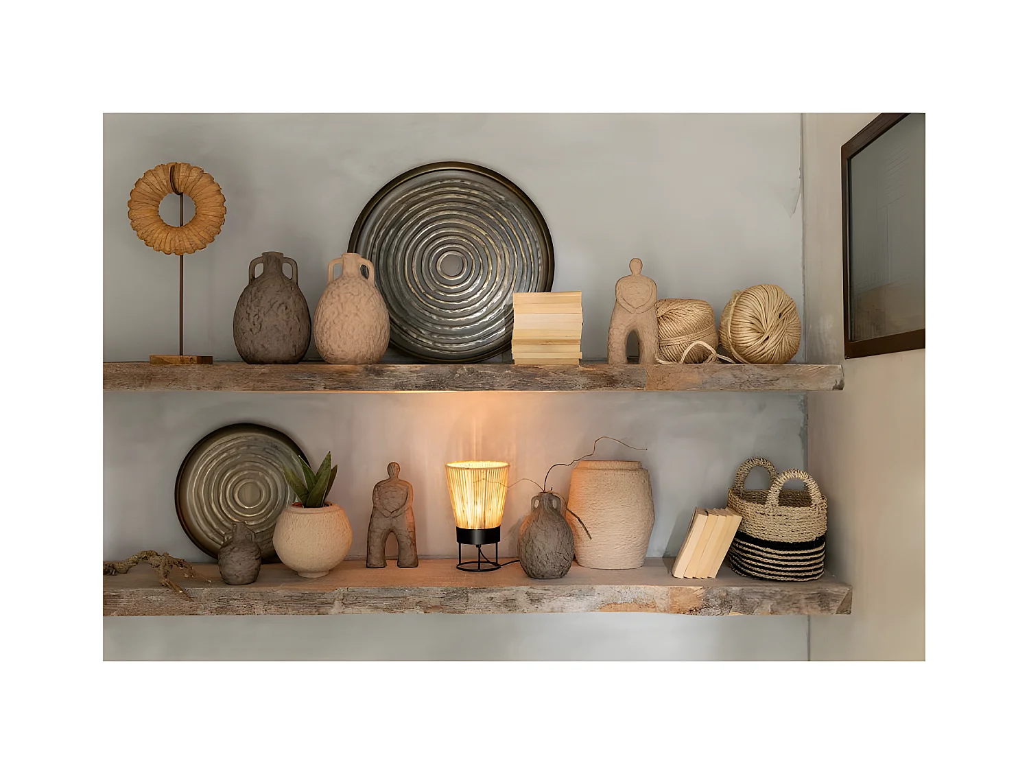 Plateau de Service en Métal "Antika" 60cm Bronze