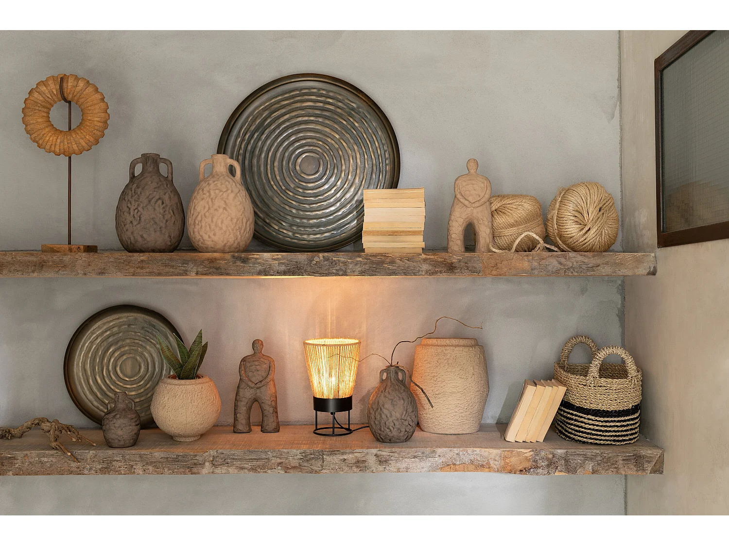 Plateau de Service en Métal "Antika" 60cm Bronze