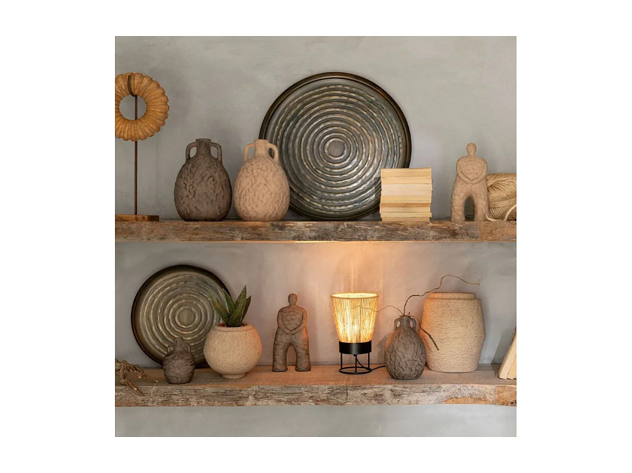 Plateau de Service en Métal "Antika" 60cm Bronze