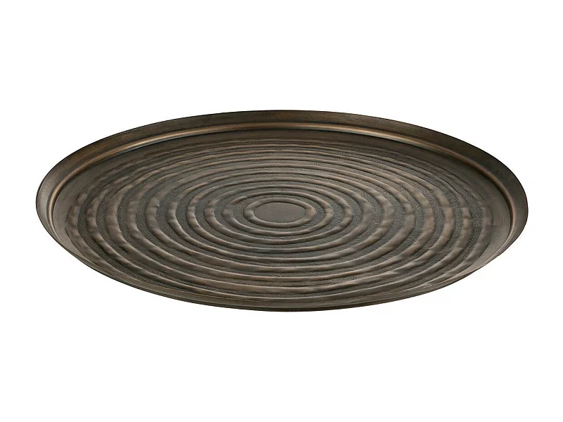 Plateau de Service en Métal "Antika" 60cm Bronze