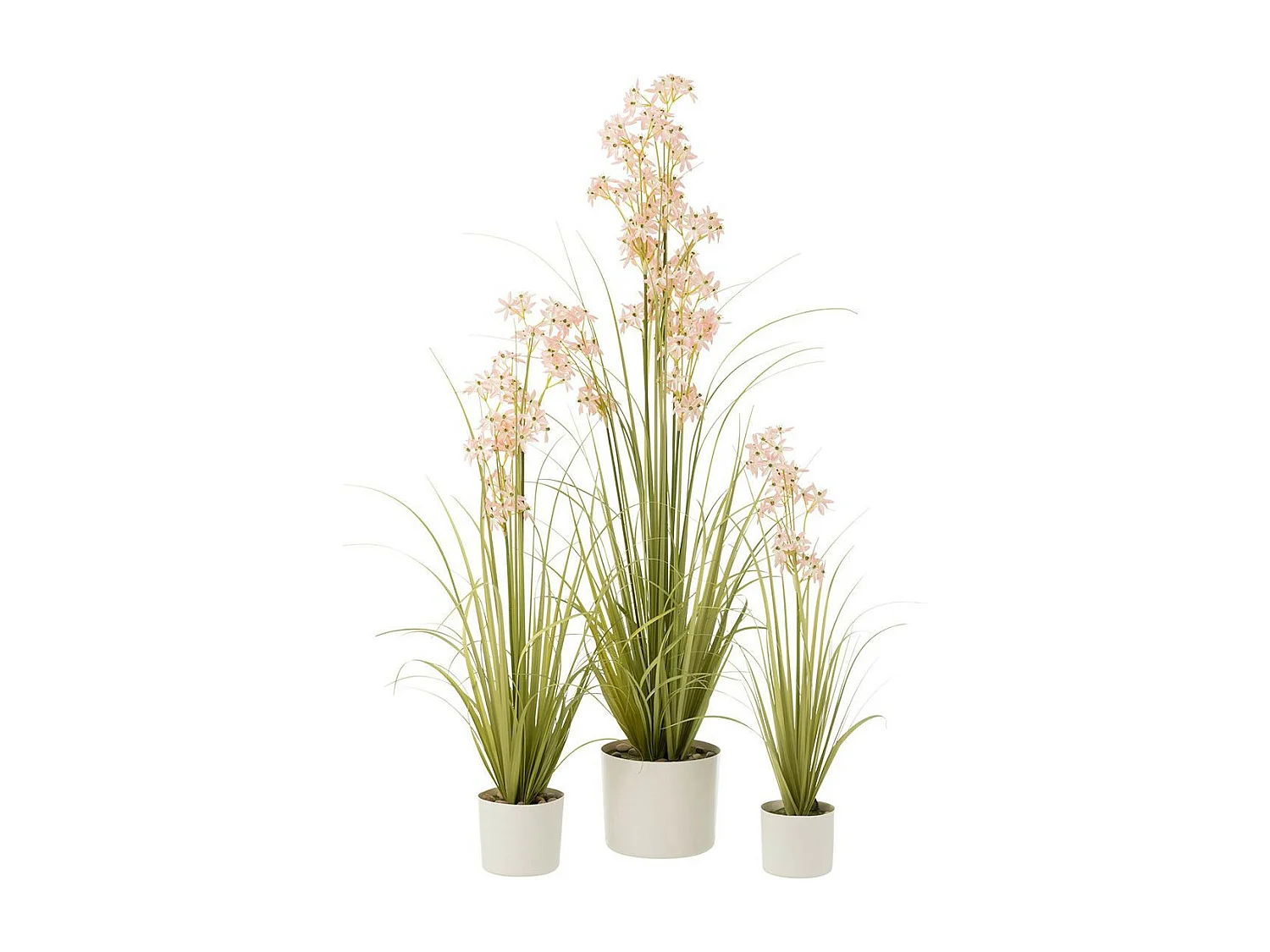 Plante Artificielle en Pot "Allium" 89cm Vert & Rose